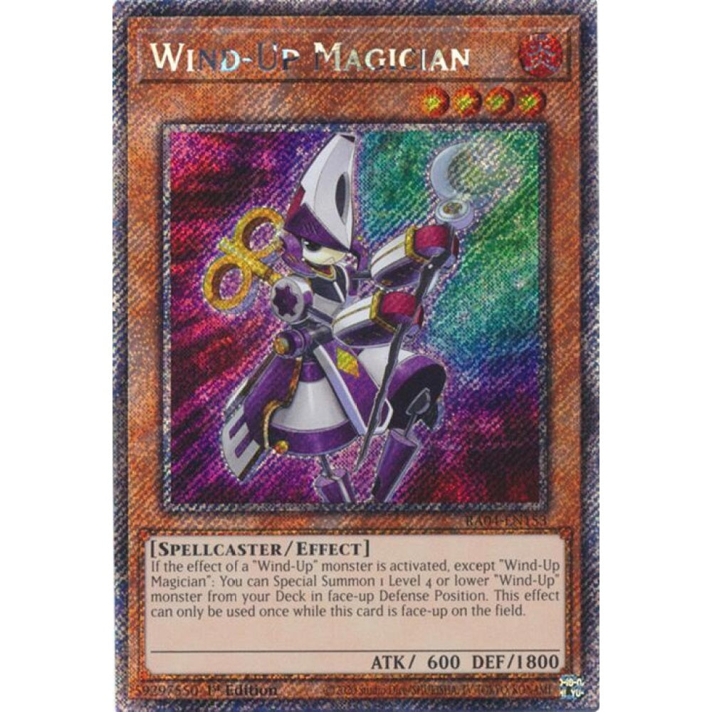 Wind-Up Magician (Platinum Secret Rare) RA04-EN153 Platinum Rare Yu-Gi-Oh Quarter Century Stampede