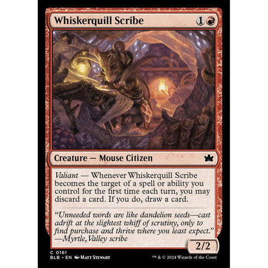 Whiskerquill Scribe, 161, common, Magic: The Gathering, Bloomburrow