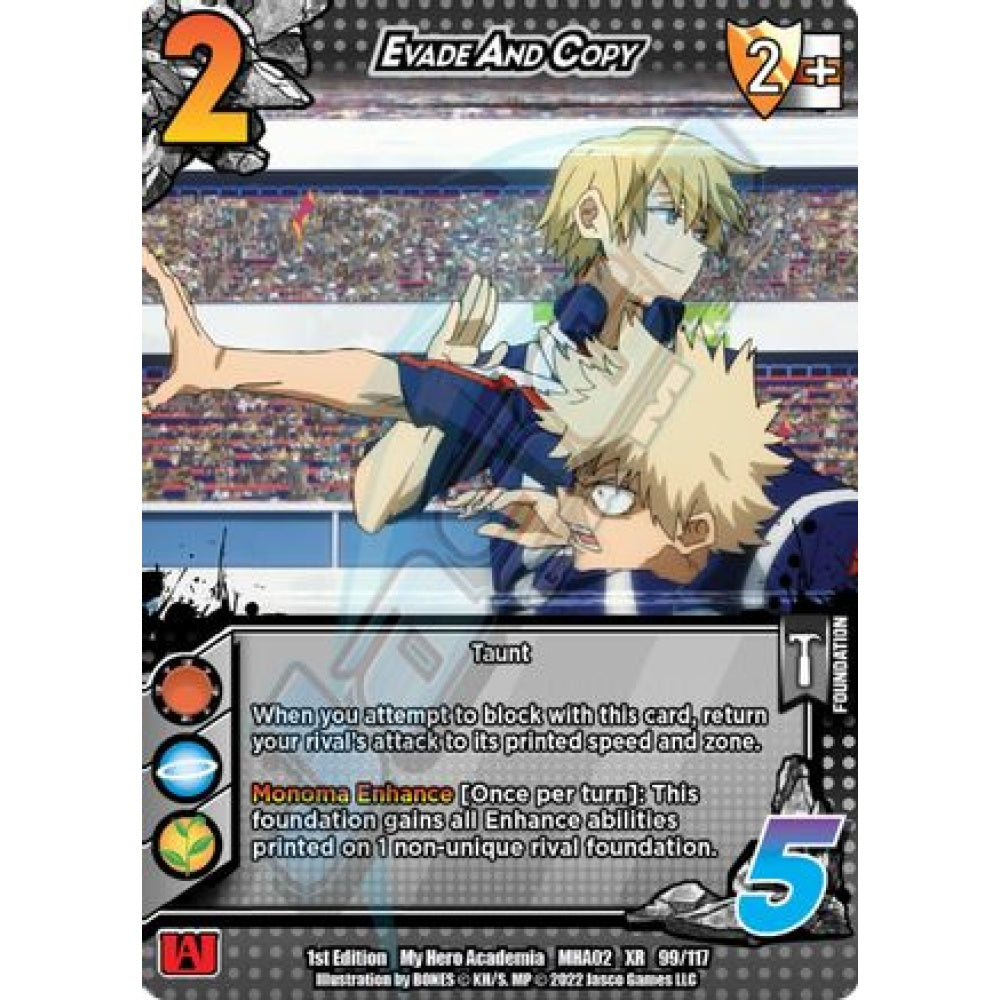 Evade And Copy, 99/117, XR, UniVersus, MHA02 Crimson Rampage