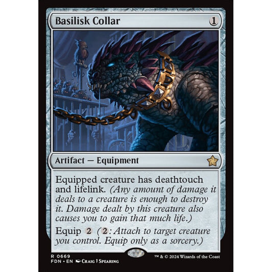 Basilisk Collar, 669, rare, Magic: The Gathering, Foundations