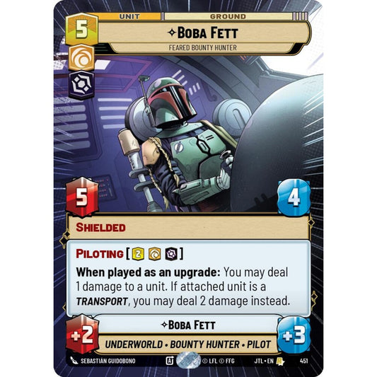 Boba Fett, R, JTL 451) Hyperspace, Star Wars Unlimited