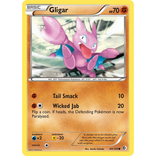 Gligar Common 80/149 Pokemon Card Game Boundaries Crossed
