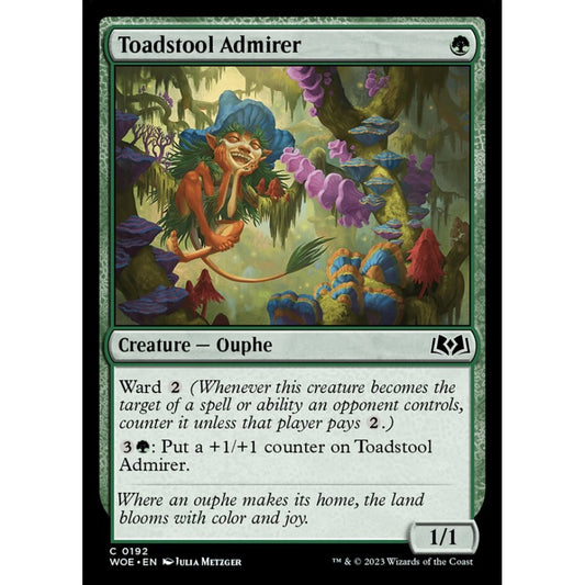 Toadstool Admirer, common, 192, Magic the Gathering, Wilds of Eldraine