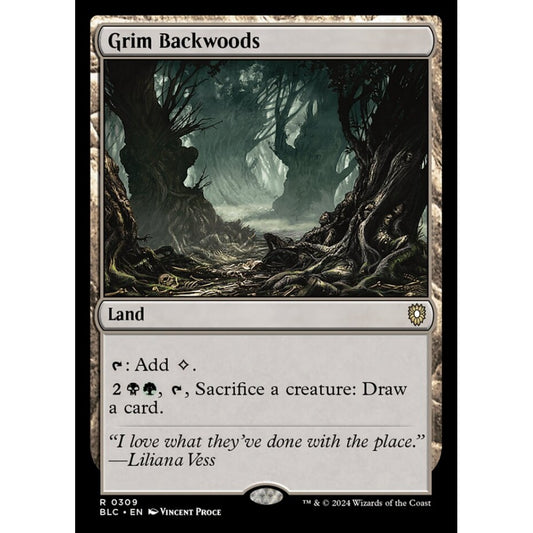 Grim Backwoods, 309, rare, Magic: The Gathering, Bloomburrow