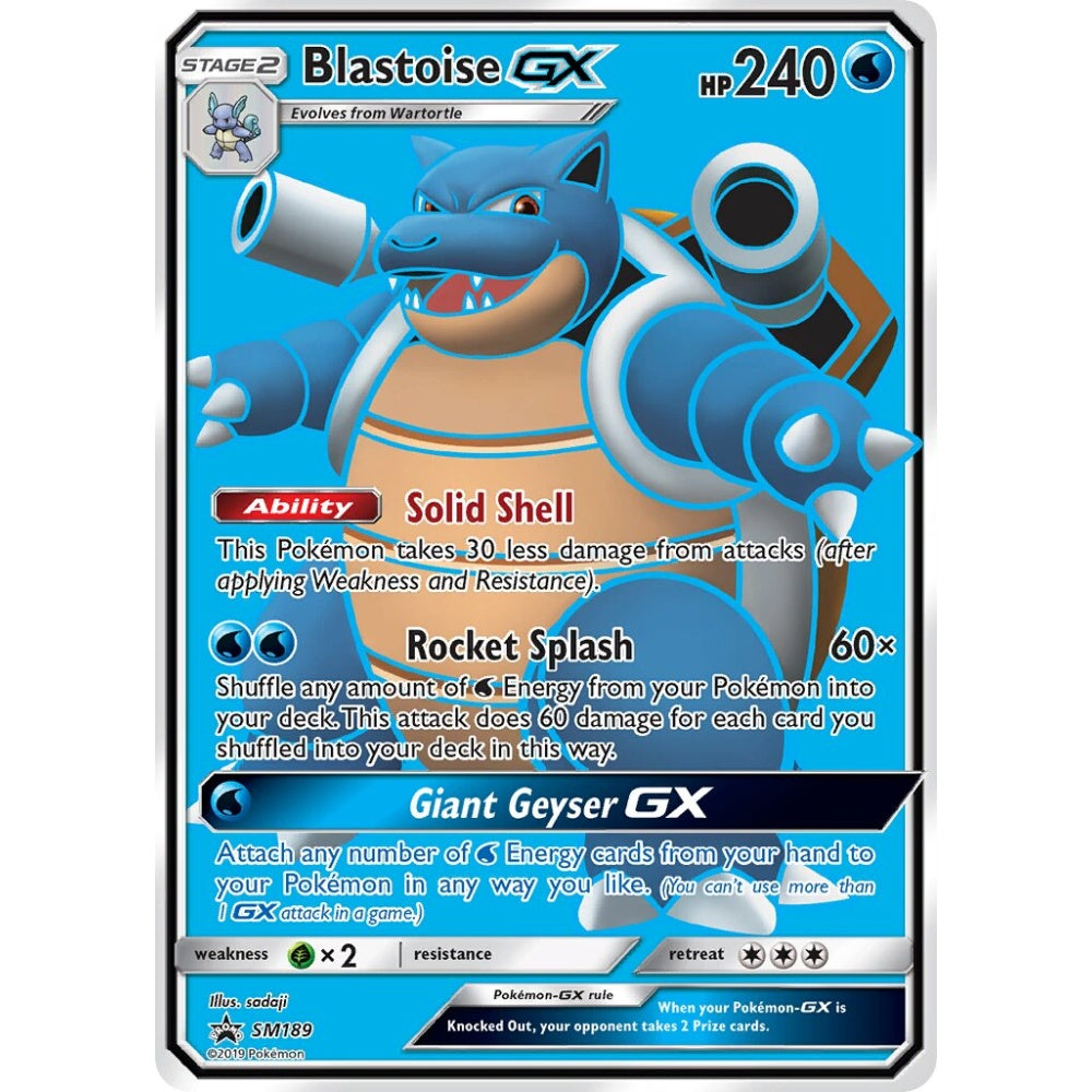 Blastoise-GX Promo SM189 Pokemon Card Game Sun & Moon Promos