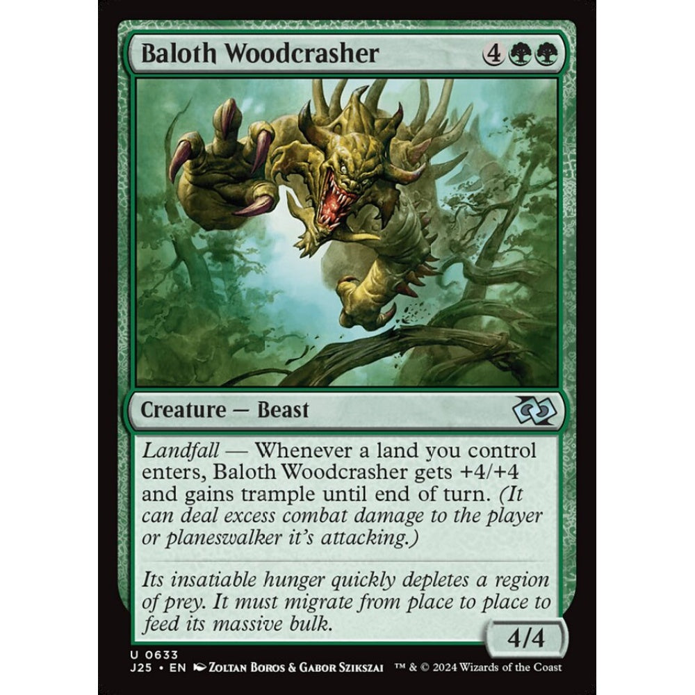 Baloth Woodcrasher, 633, uncommon, Magic: The Gathering, Foundations Jumpstart