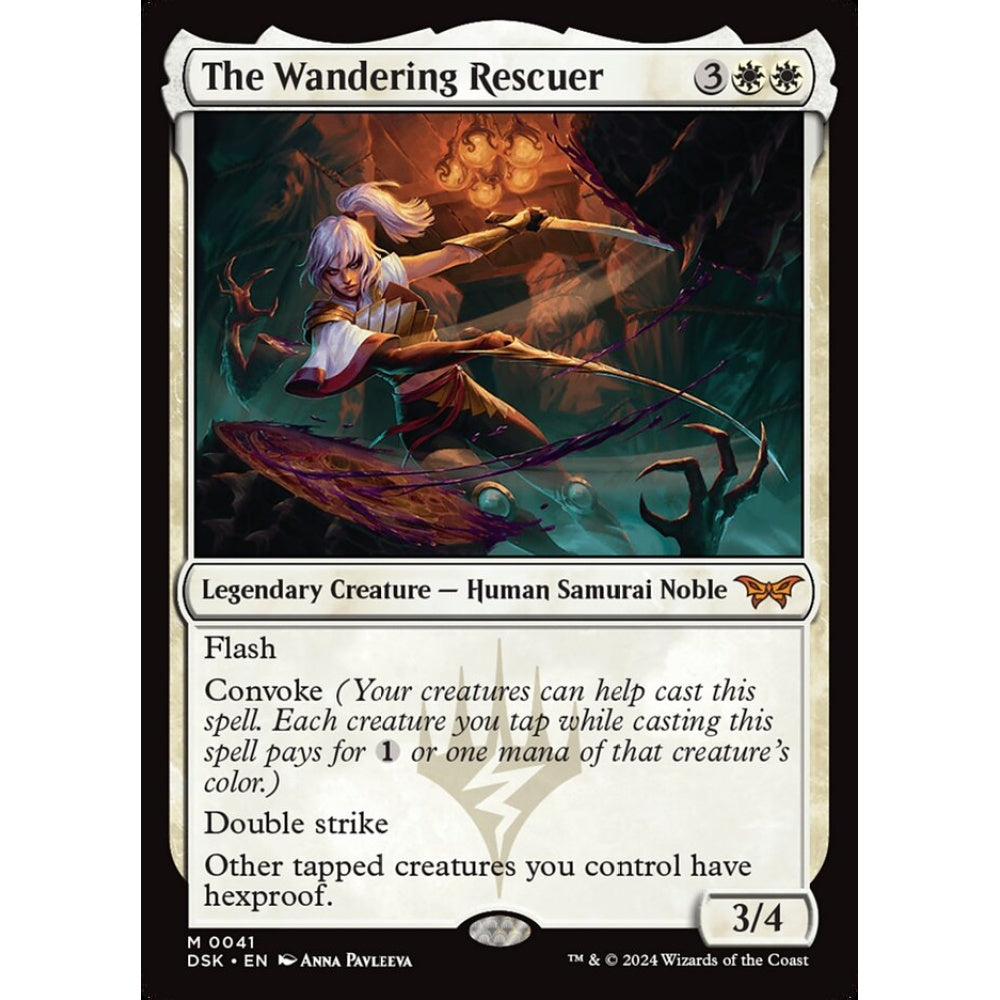 The Wandering Rescuer, 41, mythic, Magic: The Gathering, Duskmourn: House of Horror