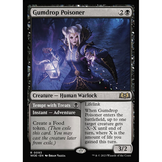 Gumdrop Poisoner // Tempt with Treats, rare, 93, Magic the Gathering, Wilds of Eldraine