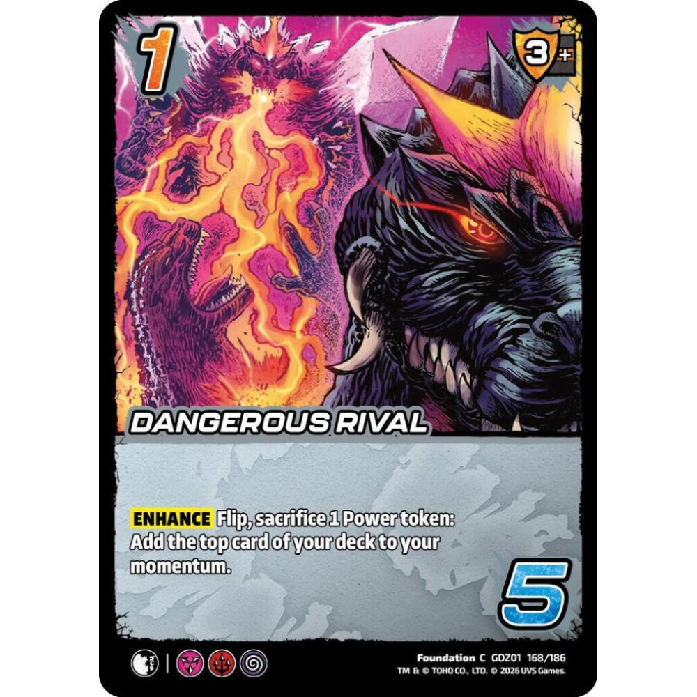 Dangerous Rival GDZ01 168/186 GDZ01 Universus Godzilla: Reign of Kaiju Foundation C