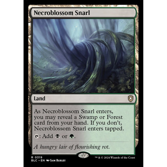 Necroblossom Snarl, 319, rare, Magic: The Gathering, Bloomburrow