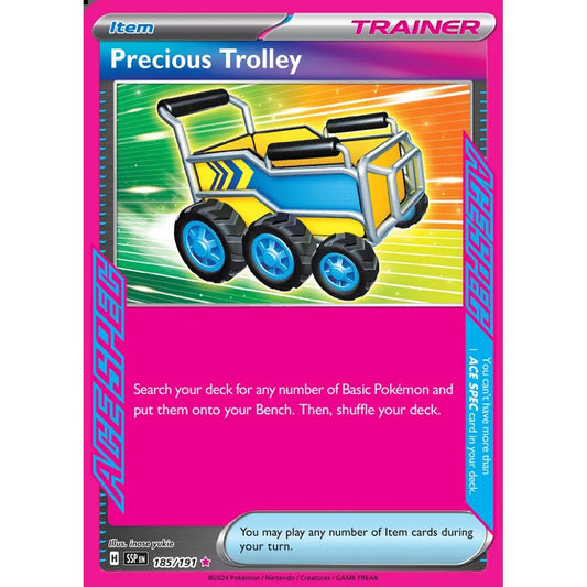 Precious Trolley ACE SPEC Rare 185/191 Pokemon Card Game Surging Sparks