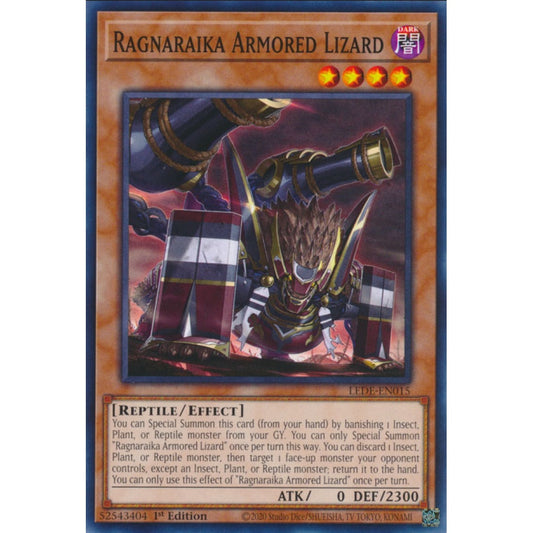 Ragnaraika Armored Lizard, LEDE-EN015, Common, Yu-Gi-Oh!, Legacy of Destruction