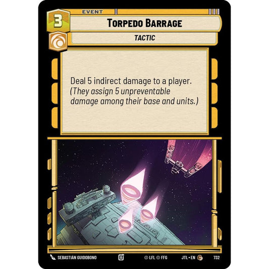 Torpedo Barrage, C, JTL 732) Foil, Star Wars Unlimited