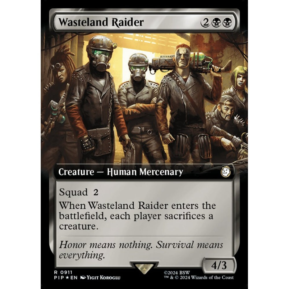 Wasteland Raider rare 911 Magic the Gathering Fallout