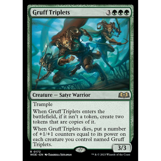 Gruff Triplets, rare, 172, Magic the Gathering, Wilds of Eldraine