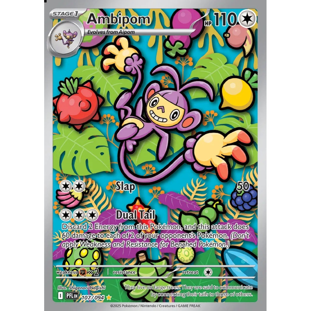 Ambipom Illustration Rare 107/094 Pokemon Card Game Phantasmal Flames