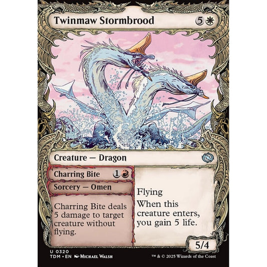 Twinmaw Stormbrood // Charring Bite uncommon 320 Magic the Gathering Tarkir: Dragonstorm