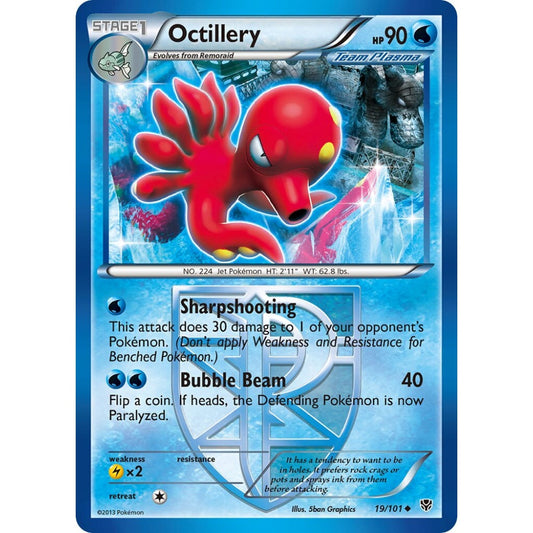 Octillery Uncommon 19/101 Pokemon Card Game Plasma Blast
