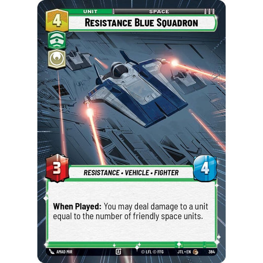 Resistance Blue Squadron, C, JTL 364) Hyperspace, Star Wars Unlimited