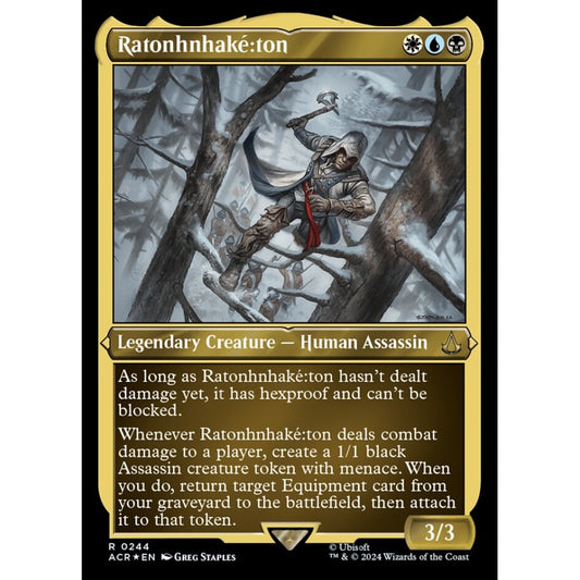 Ratonhnhaké꞉ton rare 244 Magic the Gathering Assassin's Creed