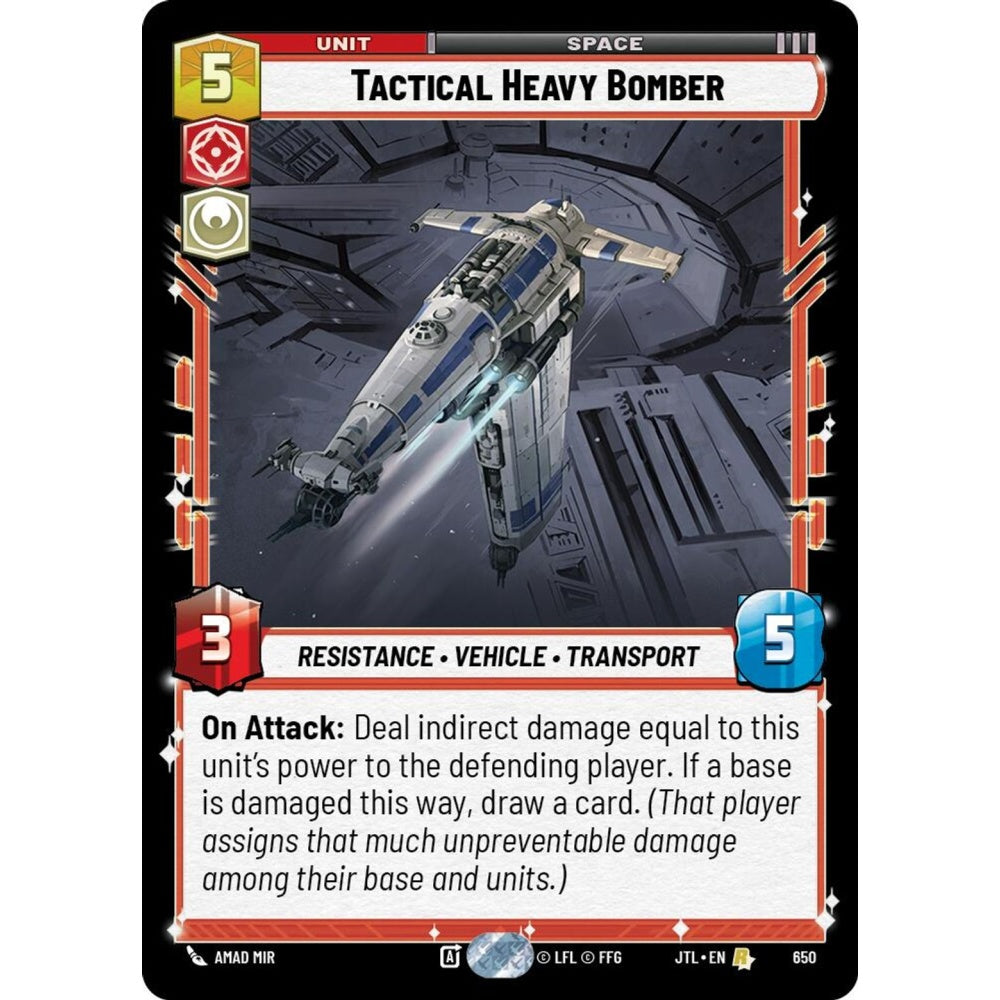 Tactical Heavy Bomber, R, JTL 650) Foil, Star Wars Unlimited