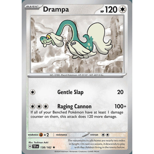 Drampa Rare 138/162 Pokemon Card Game Temporal Forces