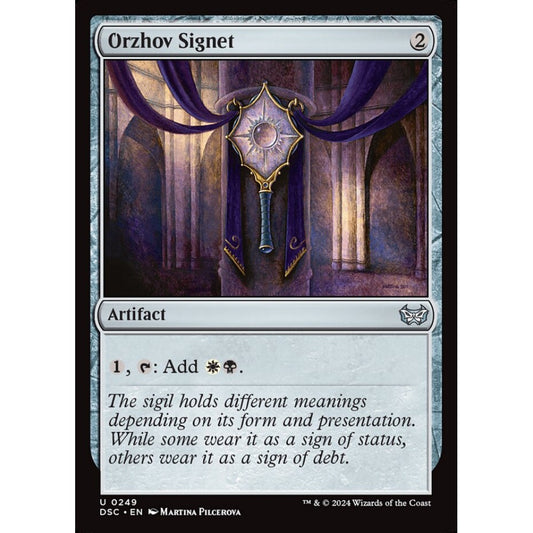 Orzhov Signet, 249, uncommon, Magic: The Gathering, Duskmourn: House of Horror