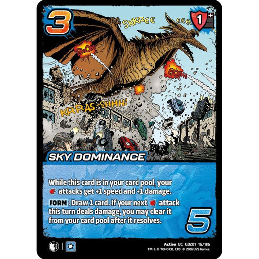 Sky Dominance GDZ01 16/186 GDZ01 Universus Godzilla: Reign of Kaiju Action UC