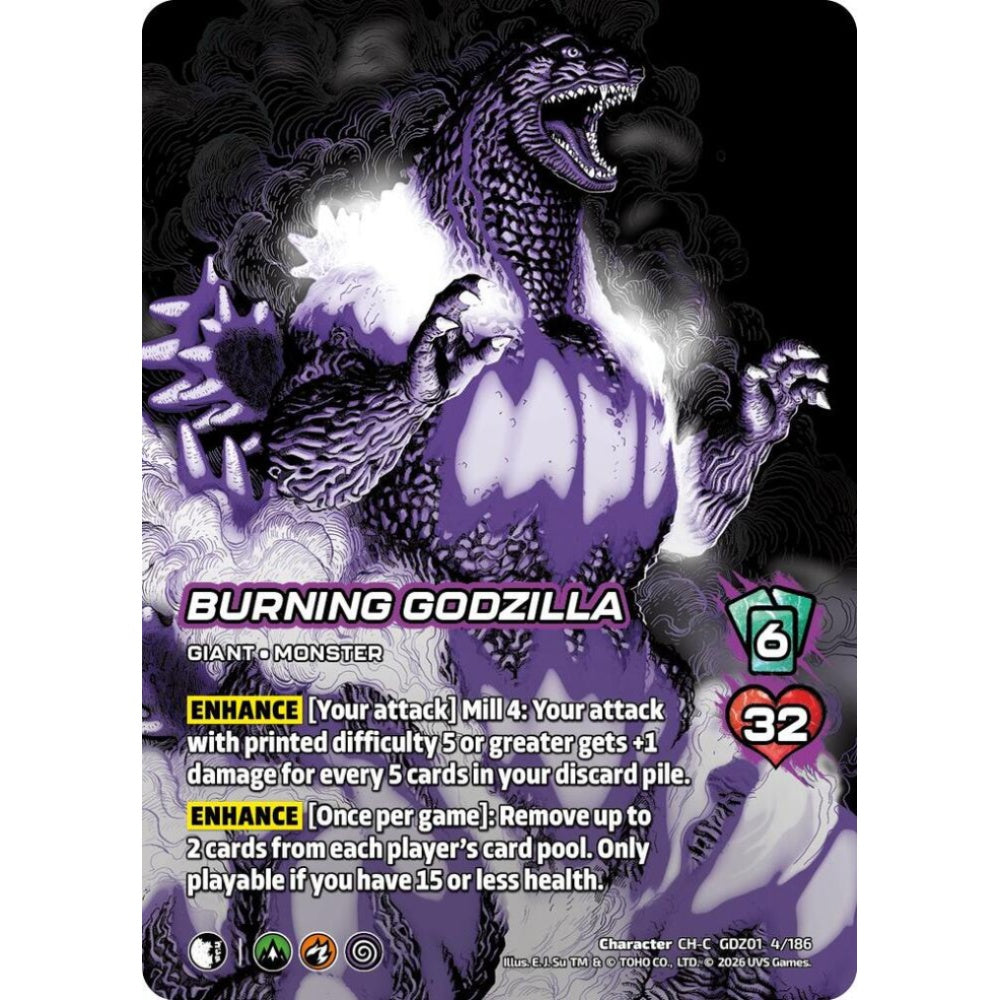 Burning Godzilla GDZ01 4/186 GDZ01 Universus Godzilla: Reign of Kaiju Character CH