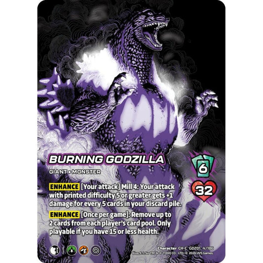 Burning Godzilla GDZ01 4/186 GDZ01 Universus Godzilla: Reign of Kaiju Character CH