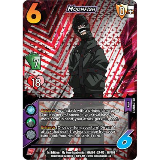 Moonfish, 028/108, XR-UC, UniVersus, MHA04 League of Villains