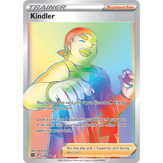 Kindler Rare Rainbow 179/172 Pokemon Card Game Brilliant Stars