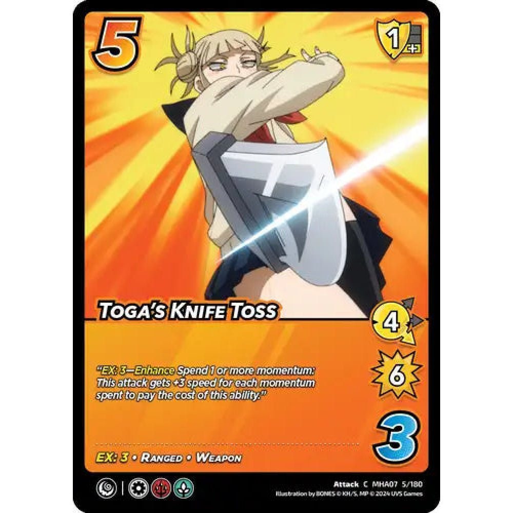 Toga's Knife Toss, 5/180, C, UniVersus, MHA07 Girl Power