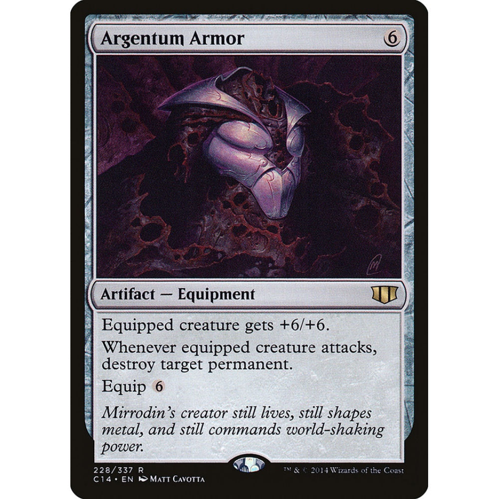 Argentum Armor rare 228 Magic the Gathering Commander 2014