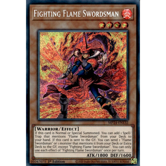 Fighting Flame Swordsman MZMI-EN001 Ultra Ultra Rare Yu-Gi-Oh Maze of Millennia in Art