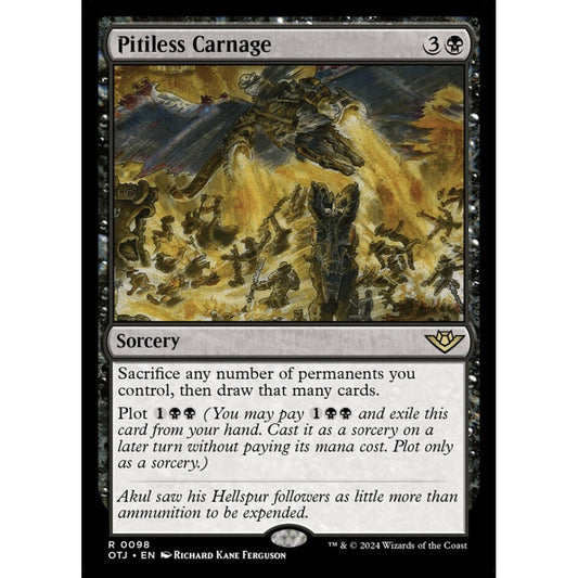 Pitiless Carnage, 98, rare, Magic: The Gathering, Outlaws of Thunder Junction