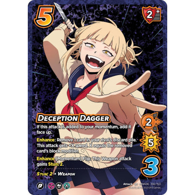 Deception Dagger, 156/153, SR, UniVersus, MHA06 Jet Burn