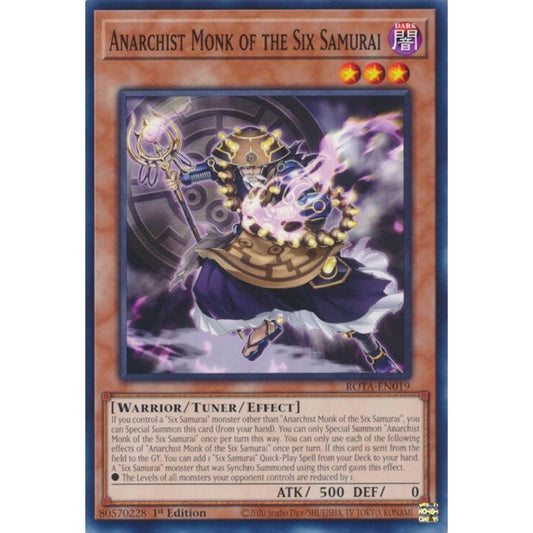 Anarchist Monk of the Six Samurai ROTA-EN019 Common Yu-Gi-Oh Rage of the Abyss