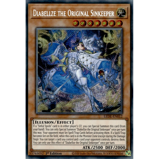 Diabellze the Original Sinkeeper MP25-EN063 Prismatic Prismatic Secret Rare Yu-Gi-Oh 2025 Mega-Pack Tin in Art