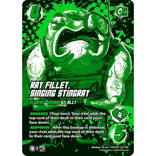 Ray Fillet, Singing Stingray 231/186 TMNT01 Universus Teenage Mutant Ninja Turtles Backup SR-ALT