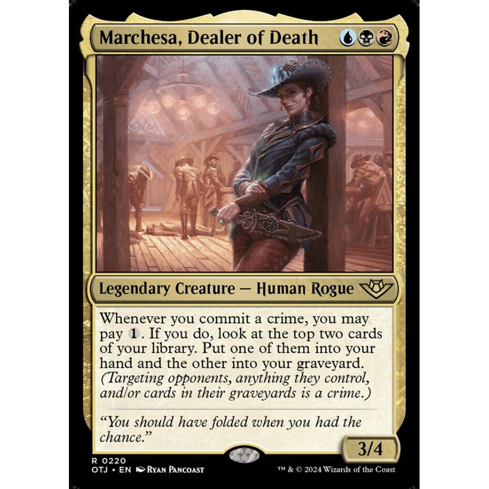 Marchesa, Dealer of Death, 220, rare, Magic: The Gathering, Outlaws of Thunder Junction