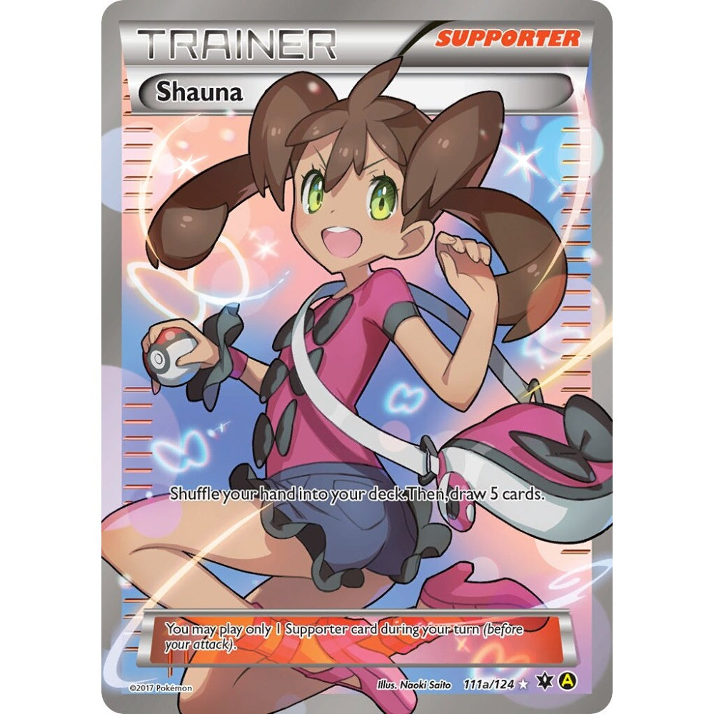 Shauna Rare Ultra 111a/124 Pokemon Card Game Yellow A Alternate