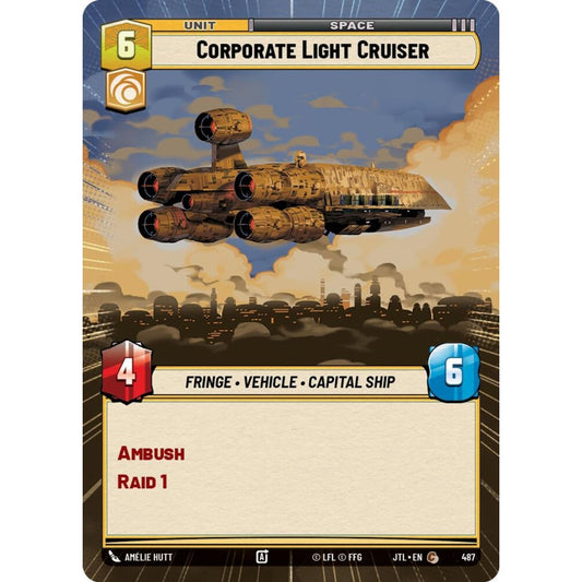 Corporate Light Cruiser, C, JTL 487) Hyperspace, Star Wars Unlimited
