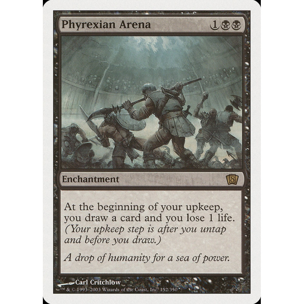 Phyrexian Arena rare 152 Magic the Gathering Eighth Edition Spanish