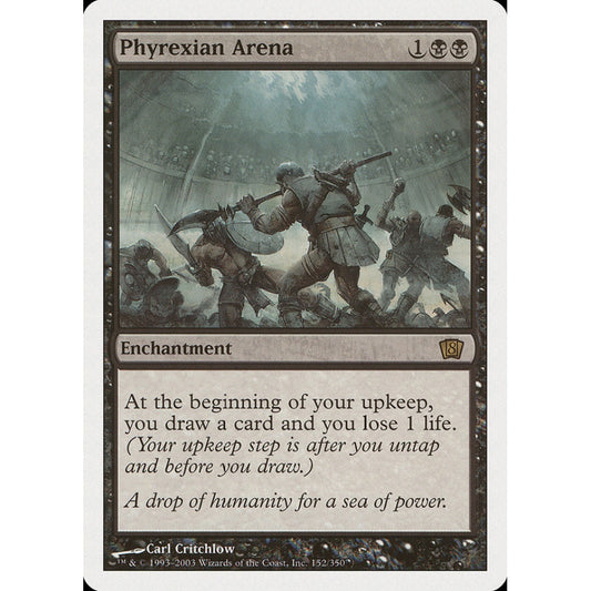Phyrexian Arena rare 152 Magic the Gathering Eighth Edition Spanish