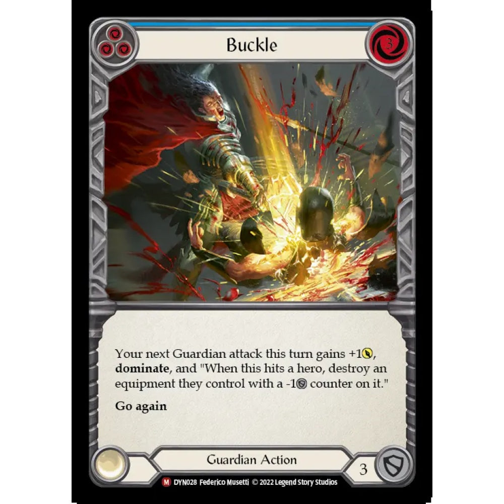 Buckle DYN028-RF Majestic Flesh & Blood Trading Card Game Dynasty in Rainbow Foil Art