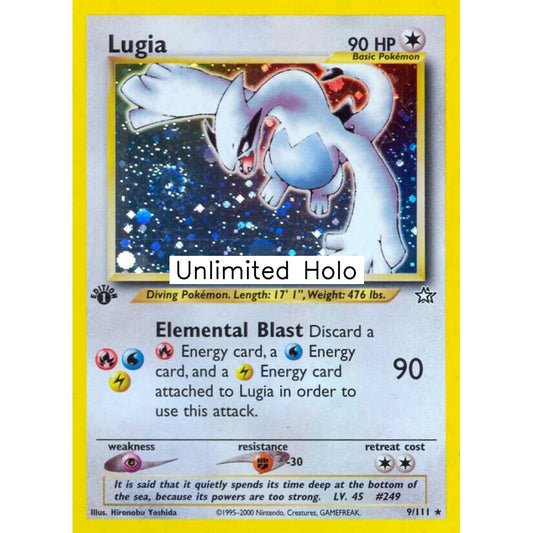 Lugia Rare Holo 9/111 Pokemon Card Game Neo Genesis