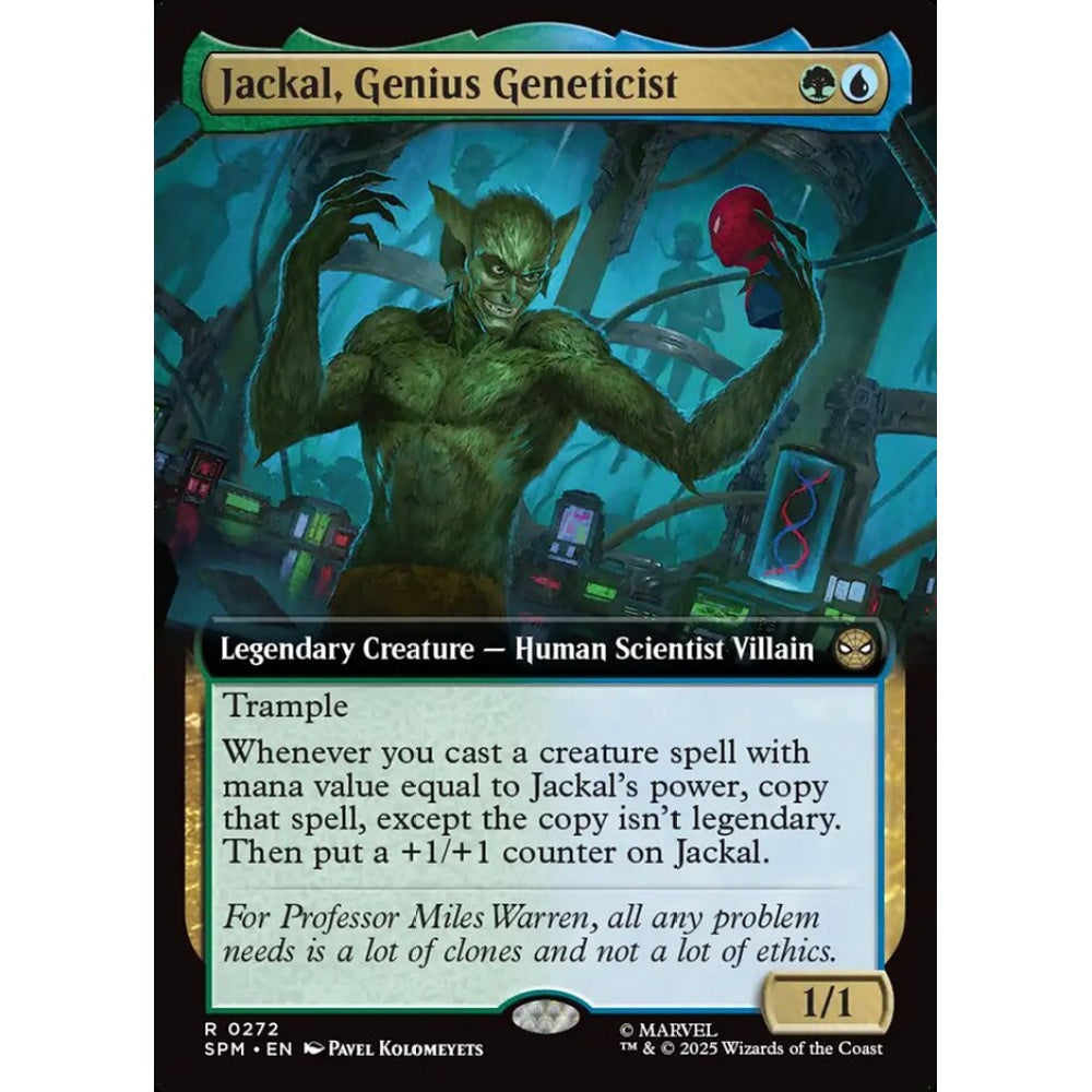 Jackal, Genius Geneticist rare 272 Magic the Gathering Marvel's Spider-Man