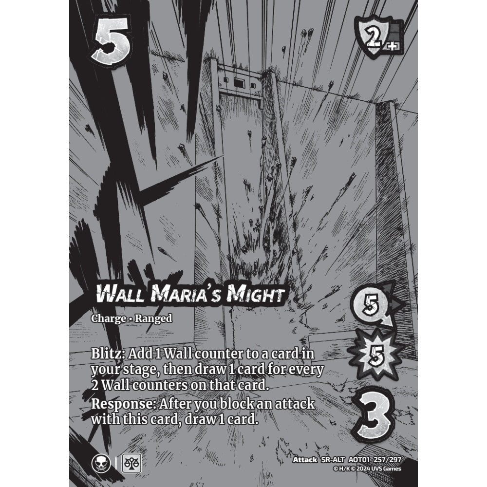 Wall Maria's Might, 257/297, SR-ALT, UniVersus, Attack on Titan: Battle for Humanity