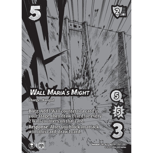 Wall Maria's Might, 257/297, SR-ALT, UniVersus, Attack on Titan: Battle for Humanity